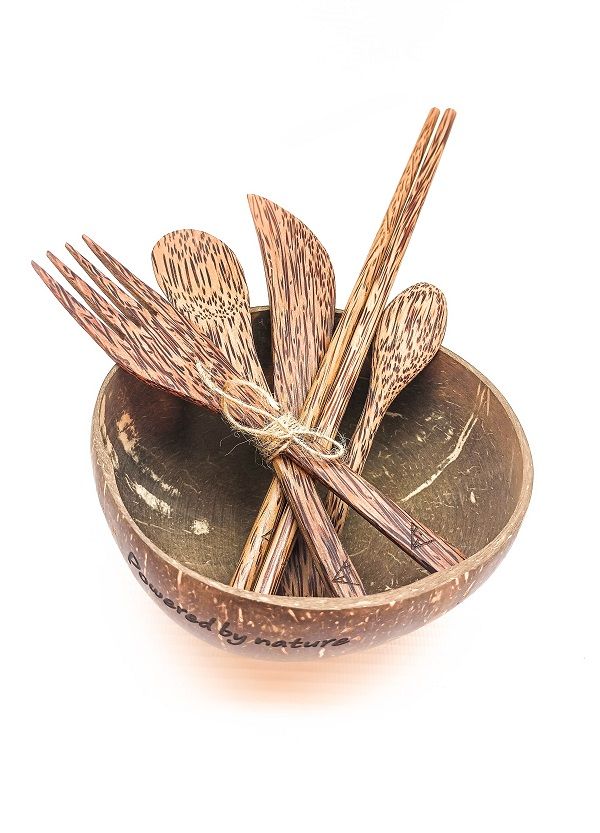 Набір столових приборів з кокосу